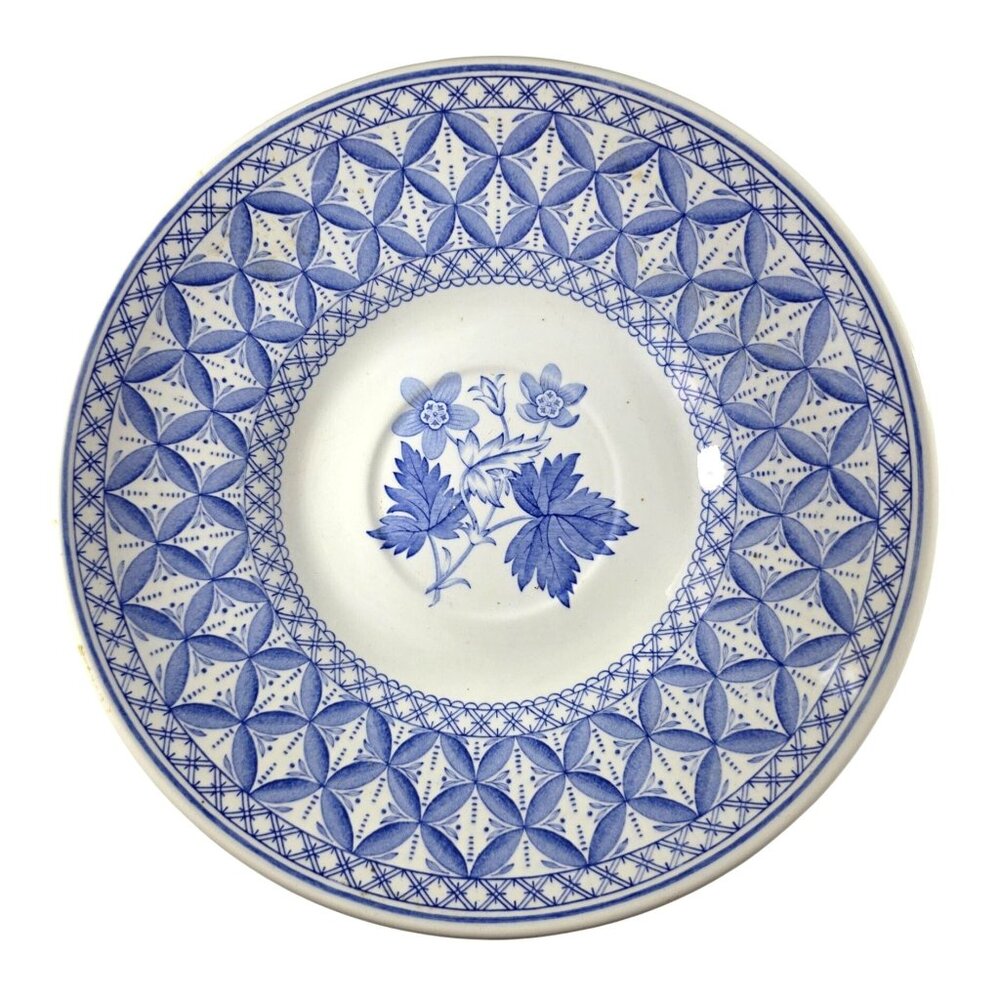 Spode saucer Blue Room Collection Geranium White Floral Ceramic tea accessory